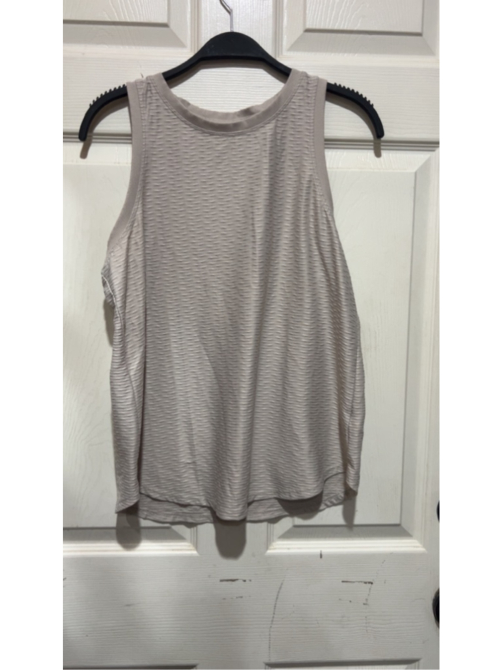 Women's Stylus Beige Textured Tank Top M